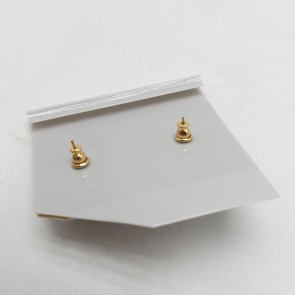 Marvella Faux Pearl Clear Crystal Retro-Inspired Earrings Black/Gold - Picture 3 of 4